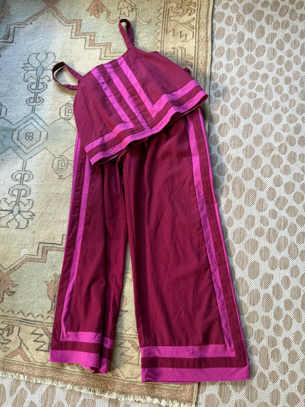 entro Magenta 2-piece set with Pink Trim